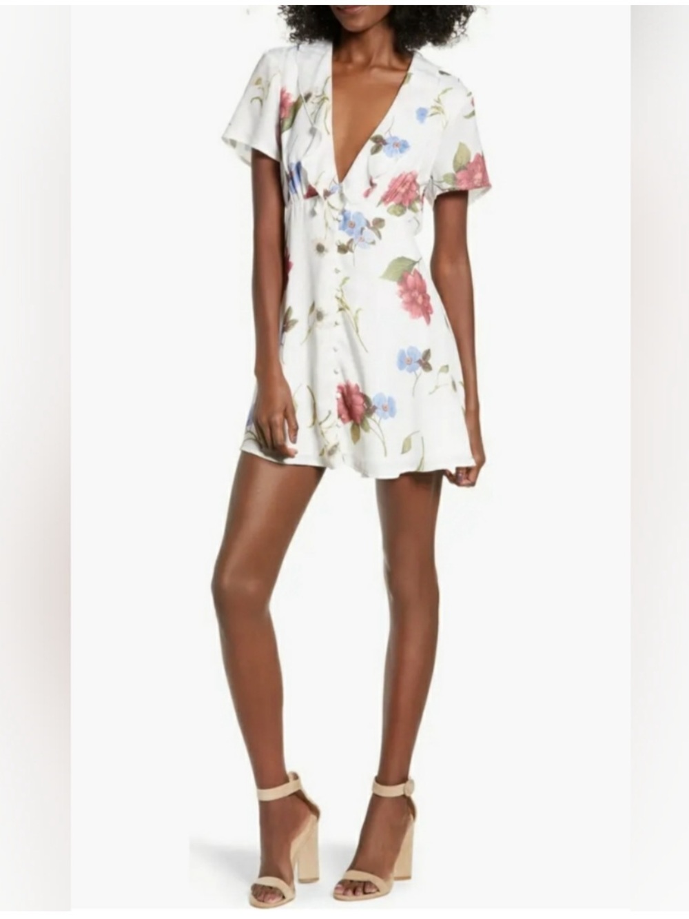 NWOT Show Me Your Mumu Bernadette Floral Babydoll Mini Dress Size Small